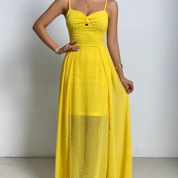 Swiss Dot Cami Maxi Dress - Picture 6 of 9